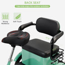 400W 48V 12A Elder Electric folding trike 3 wheel e-bike with Rear Seat Cyan
