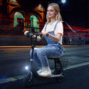 Electric Scooter for Kids Ages 4-10, 3-Speed Adjustable, Up to 11 MPH, Neon Lights, 12.43-Mile Range, Electric Scooter with Seat for Kids