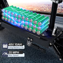 400W Adult Shock Absorption Electric Scooter with Seat 10" Commuter Electric Scooter With Carry Basket - Up to 25 Miles 20MPH For Lady