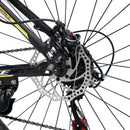 24" Spoke Wheel 24 Speed Mountain Bicycle Adult Bike MTB w/ fender Red+Yellow