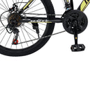 24" Spoke Wheel 24 Speed Mountain Bicycle Adult Bike MTB w/ fender Red+Yellow