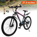 27.5" Spoke Wheel 24 Speed Mountain Bicycle Adult Bike MTB w/ fender Blue+Pink