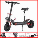 2000W 21ah off-road alloy electric scooter for adult,With large display screen,  Dual drive 12" tires