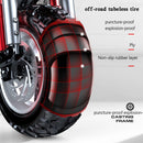 2000W 21ah off-road alloy electric scooter for adult,With large display screen,  Dual drive 12" tires