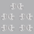 5Pair L Silicone Soft Earplug Earbud For Covert Acoustic Tube Earpiece White