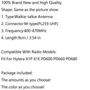 8PCS UHF 400-470MHz Car Radio Antenna For Hytera X1P X1E PD600 660 PD680