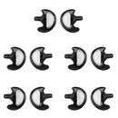 5Pair M Silicone Soft Earplug Earbud For Covert Acoustic Tube Earpiece Black