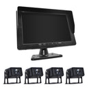 10.1" Monitor DVR Driving Video Recorder Key Press for RV Truck Bus + 4Pcs Rear View Backup Camera Fedex Express
