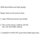 PCB Fuse Holder With Cover With Fixed Hole ATO / ATC Automotive Fuse