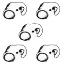 5Pcs 2Pin Ear-Hook Nylon Braided Rope Headset PTT Mic For Motorola GP88s Radio