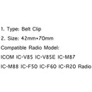 5Pcs Belt Clip For ICOM IC-V85 IC-V85E IC-M87 IC-M88 IC-F50 IC-F60 IC-R20 Radio
