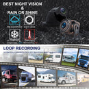 10.36 " Monitor DVR Driving Video Recorder Touch Screen for RV Truck Bus + 4Pcs Rear View Backup Camera Fedex Express