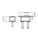 Bimetal Structures Marine Car Sound System Audio IP66 2PCS 30A 24V Circuit Breaker With Cover Fuse