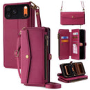 Crossbody Wallet Case for iPhone 17 Pro Max Zipper Card Holder