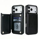 Premium Leather Card Wallet Phone Case for iPhone 12 13 14 15 16 17 Pro Max Plus