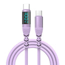 100W Digital Display Silicone Fast Charging Data Cable for Mobile Phones Laptops