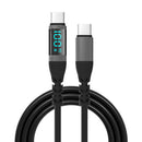 100W Digital Display Silicone Fast Charging Data Cable for Mobile Phones Laptops