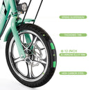 400W 48V 12A Elder Electric folding trike 3 wheel e-bike with Rear Seat Cyan