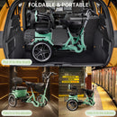 400W 48V 12A Elder Electric folding trike 3 wheel e-bike with Rear Seat Cyan