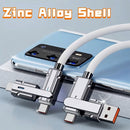 1M Data Cable 4-in-1 PD Charging Cable Two in Two 120W Super Fast Charger Cable