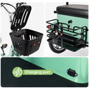 400W 48V 12A Elder Electric folding trike 3 wheel e-bike with Rear Seat Cyan