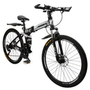 Unisex Adult Mountain Bike Full Suspension 26" 21 Speed MTB Folding Bicycle