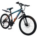 29" Spoke Wheel 21 Speed Mountain Bicycle Adult Bike MTB w/ fender Blue+Orange