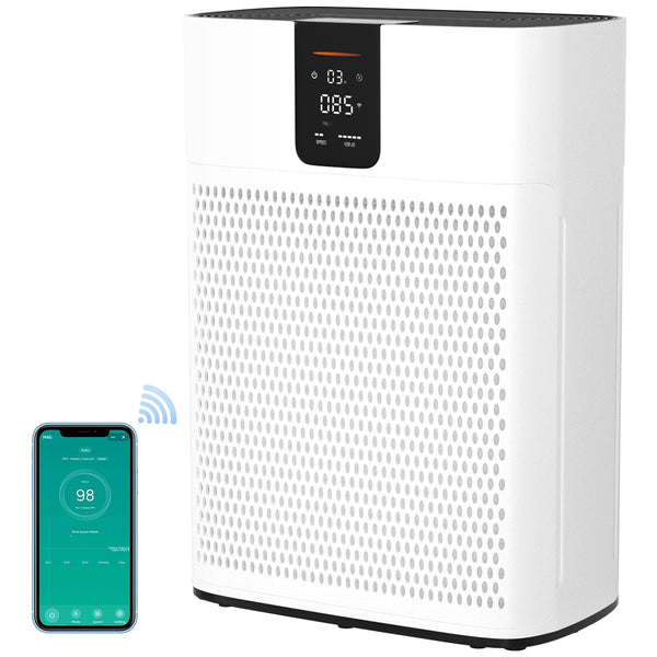 Ningbo Gaoyi Air Purifier for Large Bedrooms & Homes (Up to 2400 Sq Ft) - Quiet 15dB Sleep Mode, Smart App Control, 2 Filters for Pet Hair, Dander, Odor, Smoke & Dust