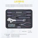 Repair Tool Kit Set of 8 Pieces X Tray Set-B Grey for General Household Maintenance Mechanics Auto Repairing Basic Combo Kit Hand Tool Set