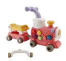 5-in-1 Baby Steam Train Walker – Sit-to-Stand with Seat, 10+ Montessori Activities (Animal Sounds, Storybook, Car Window, Speed Gear, Clock, Shape Sorting, Phone), Realistic Steam Effect For Toddlers