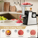 5 in 1 Electric Meat Grinder: 600W Meat Grinder with 3 Blades Sausage Stuffer Tube & Kubbe Kit  Vegetable Slicer & Shredder Cheese Grater