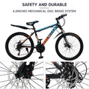 29" Spoke Wheel 21 Speed Mountain Bicycle Adult Bike MTB w/ fender Blue+Orange