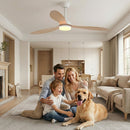 Modern 52" Pendant Ceiling Fan with Light