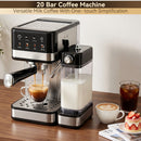20 Bar Espresso Machine With Automatic Milk Frother Cappuccino Latte Machines
