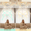 LED Ceiling Fan with Light App Control&Remote