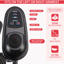 360W Electric Wheelchair Lightweight Folding Wheelchair for Adults Seniors Black