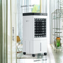 Portable 10L Evaporative Air Cooler 3-IN-1 Evaporative Cooler w/ Remote Control Fan & Humidifier