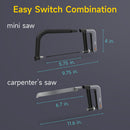 8 in 1 Mini Hacksaw with Woodworking Saw, Household Scissors, Carbide Grit Saw Blades, Hacksaw Blades with Tool Box