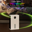 Dehumidifier 1000 sq.ft Dehumidifier for Home 95 Ounce Tank Quiet and Energy Saving Negative Ion Air Purification 7 Colors LED Light WithTouch Screen Portable Home Dehumidifier for Bedroom Bathroom Basement