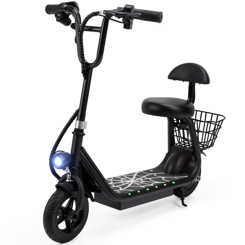 Electric Scooter for Kids Ages 4-10, 3-Speed Adjustable, Up to 11 MPH, Neon Lights, 12.43-Mile Range, Electric Scooter with Seat for Kids