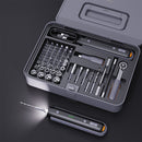 3.6V Cordless Electric Screwdriver Kit, 39-Piece with 13 PC Socket Set, 5 Torque Settings & LED Light, USB-C Rechargeable for Home DIY, Furniture, Electronics, and Quick Repairs