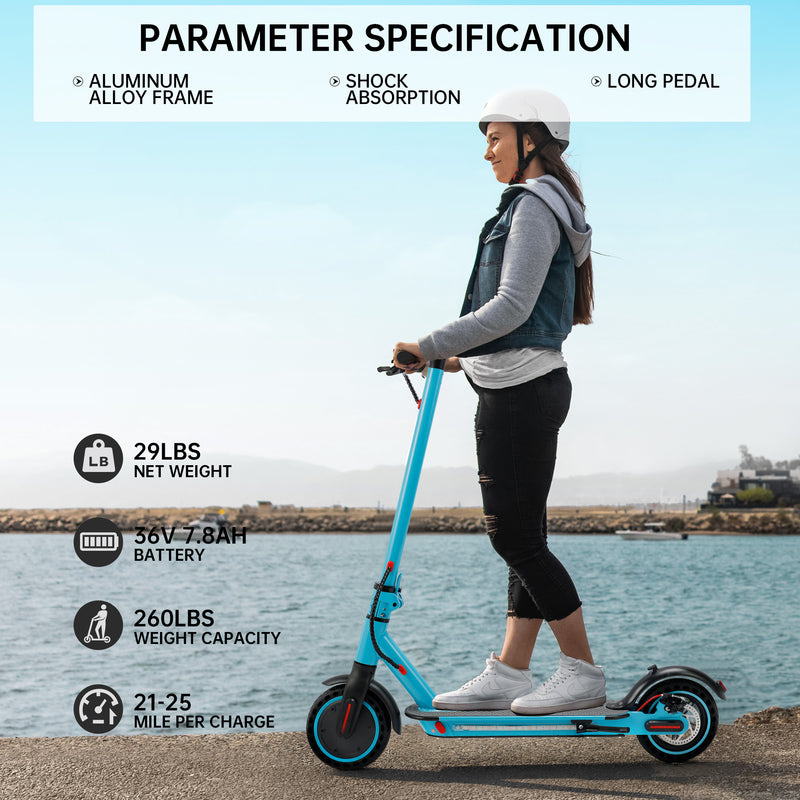 8.5" Folding Electric Scooter With app 350W 35KM Range 30km/h City Commute White