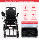 360W Electric Wheelchair Lightweight Folding Wheelchair for Adults Seniors Black
