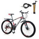 27.5" Wheels Cycling Adults Mountain Bike 21 Speed Bicycle+Bike Lock+Air Pump