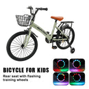 18 inches Kid's Bicycle BMX Child Bike for Ages 7-9 Years with auxiliary wheels