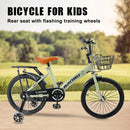 18 inches Kid's Bicycle BMX Child Bike for Ages 7-9 Years with auxiliary wheels