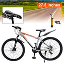 27.5" wheels 27 speed double disc brake mountain bike MTB for adults Silver