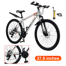 27.5" wheels 27 speed double disc brake mountain bike MTB for adults Silver