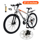 27.5" wheels 27 speed double disc brake mountain bike MTB for adults Silver