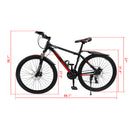 26" wheels 27 speed double disc brake mountain bike MTB for adults